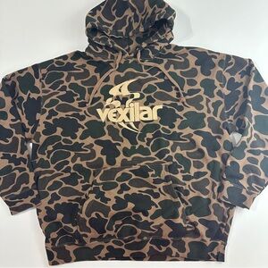 Independent Trading Co “VEXILAR” Men's Hoodie Camouflage Sweatshirt  XL Pullover